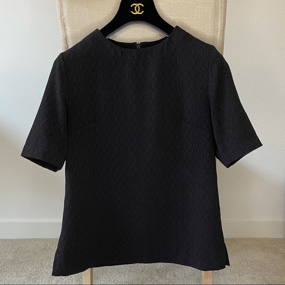 ❌SOLD❌ Black Chanel Work Classic Shirt Top Blouse XS